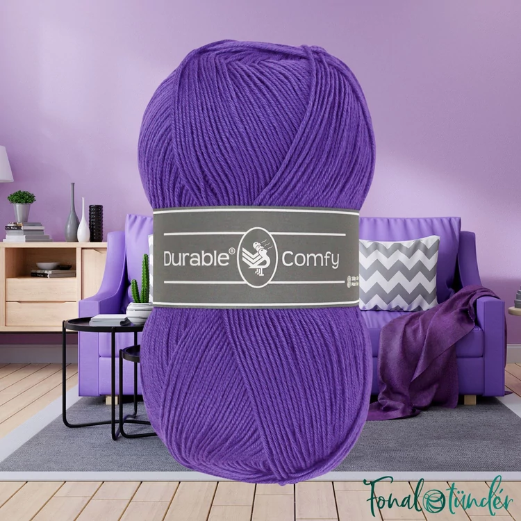 Durable Comfy 270 Purple - lila mikroszálas akril fonal - acrylic yarn