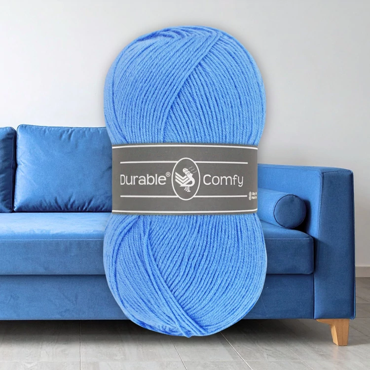 Durable Comfy 295 Ocean Blue - élénk kék mikroszálas akril fonal - acrylic yarn