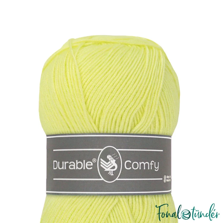 Durable Comfy 308 Pastel Yellow - citromsárga mikroszálas akril fonal - acrylic yarn - 03