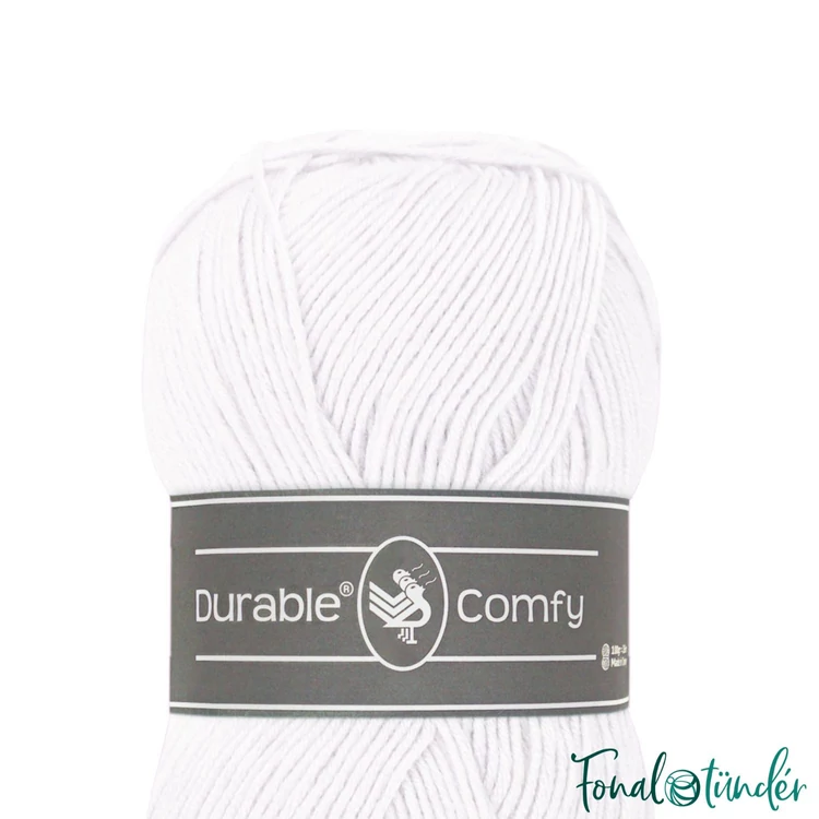 Durable Comfy 310 White - hófehér mikroszálas akril fonal - acrylic yarn - 03