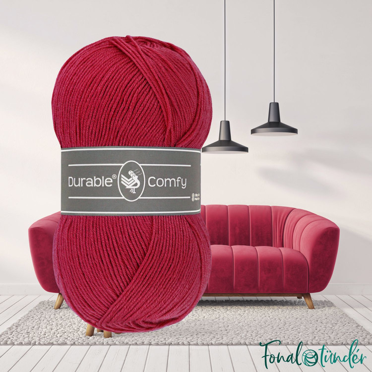 Durable Comfy 317 Deep Red - sötét piros akril fonal