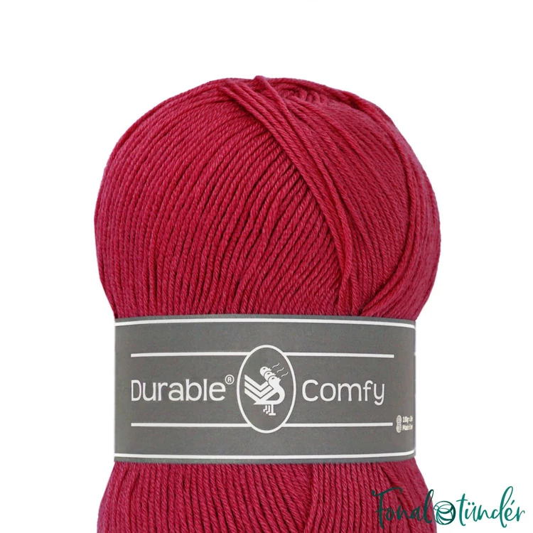 Durable Comfy 317 Deep Red - vörös mikroszálas akril fonal - acrylic yarn - 03