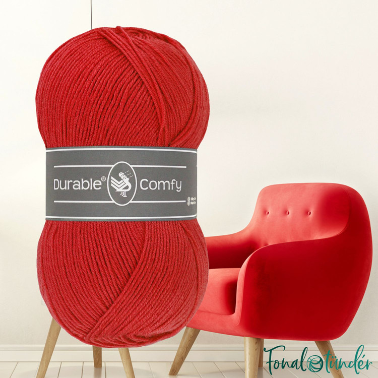 Durable Comfy 318 Tomato - piros akril fonal
