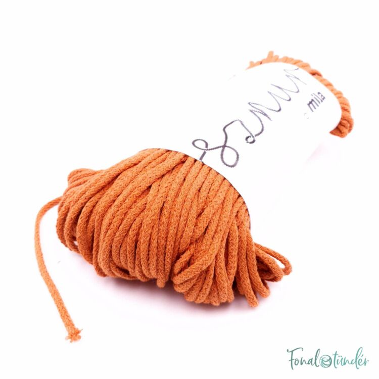 MILA Sznur cotton cord - pumpkin-orange - pamut zsinórfonal - narancssárga- 3mm
