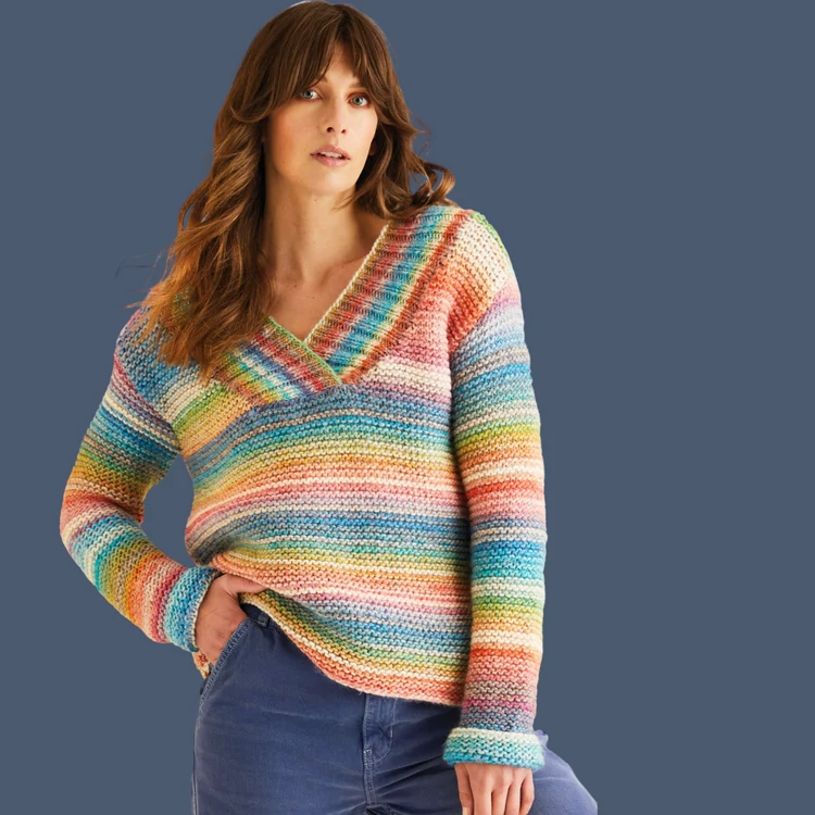 DMC Pirouette XL 1101 - szivárványos - színváltós fonal - self-striping yarn