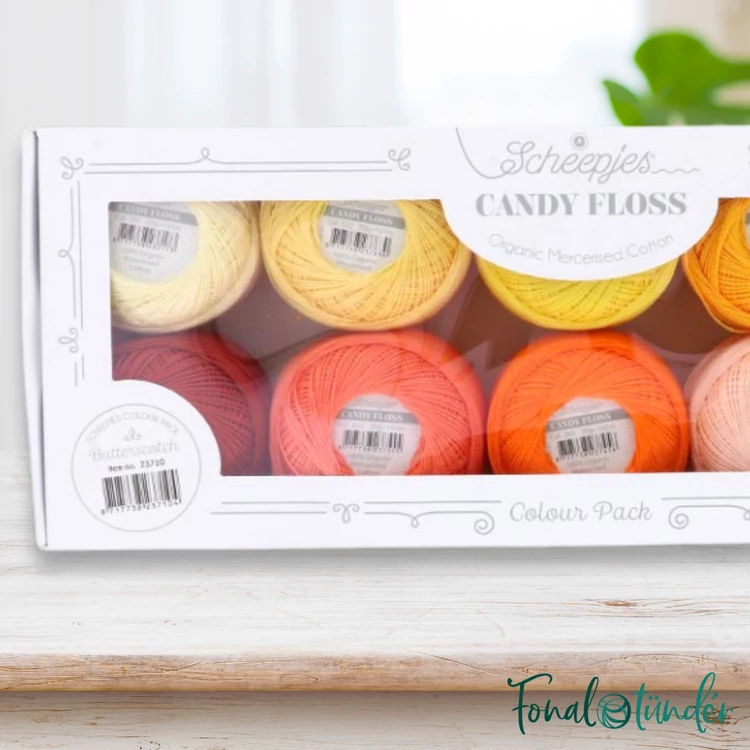 Scheepjes Candy Floss Colour Pack - Butterscotch - hímzőfonal csomag - Sárga