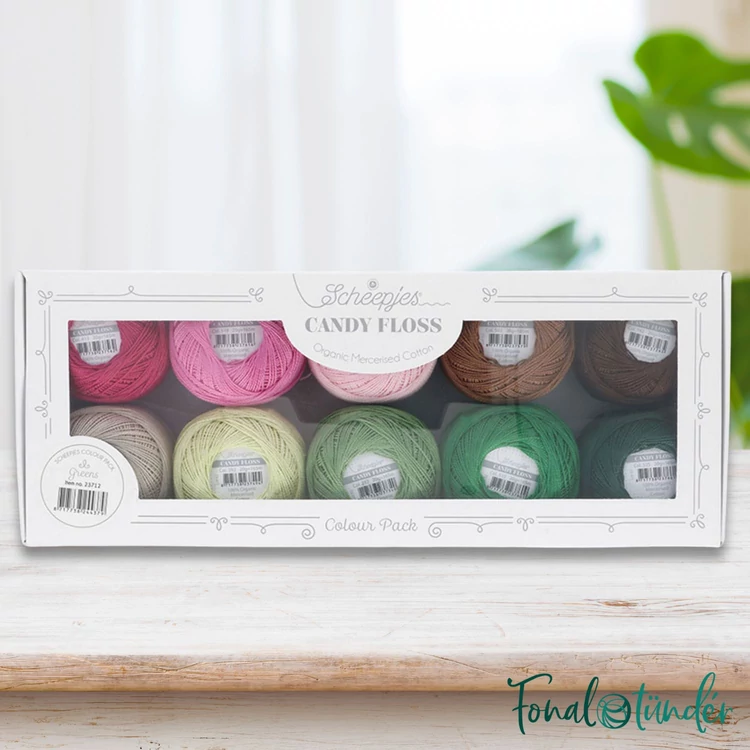 Scheepjes Candy Floss Colour Pack Greens - hímzőfonal csomag - Tavaszi Zöldek