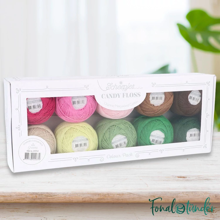 Scheepjes Candy Floss Colour Pack Greens - hímzőfonal csomag - Tavaszi Zöldek