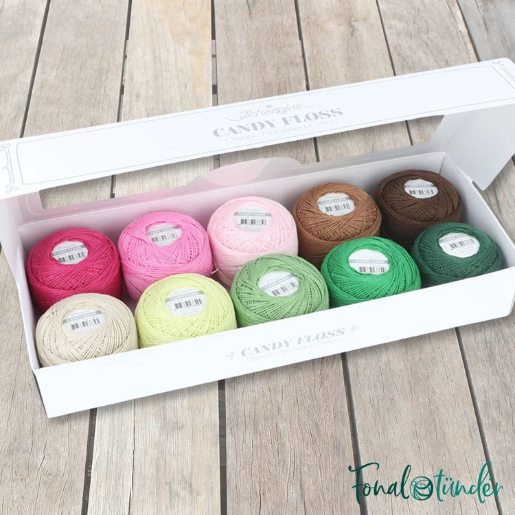 Scheepjes Candy Floss Colour Pack Greens - hímzőfonal csomag - Tavaszi Zöldek