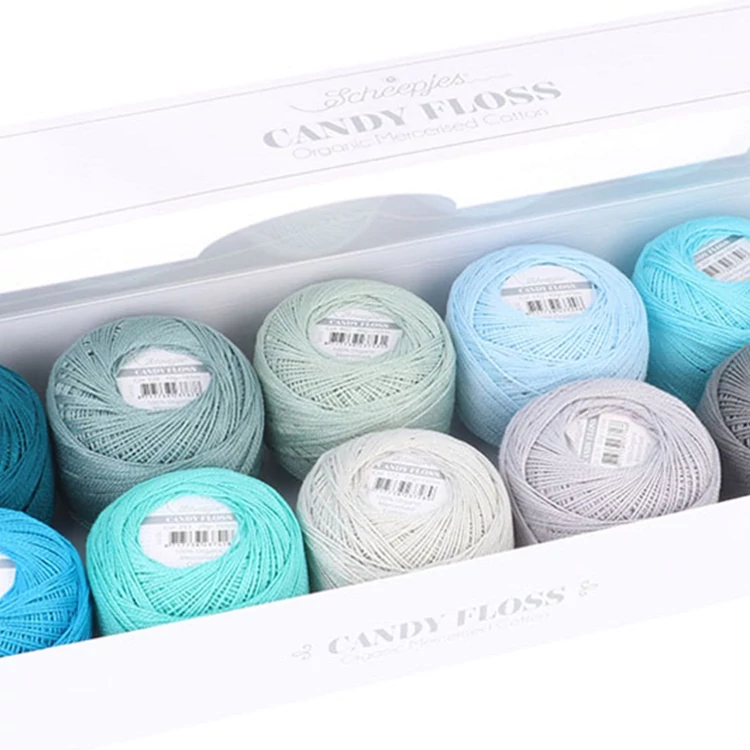Scheepjes Candy Floss Colour Pack Earl Gray - hímzőfonal csomag - Kék-Szürke