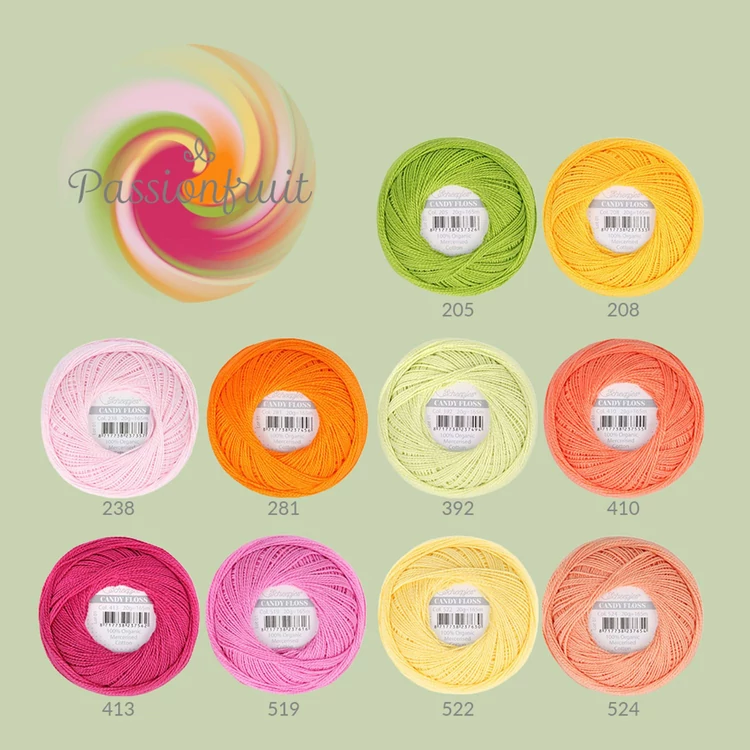 Scheepjes Candy Floss Colour Pack Passionfruit - hímzőfonal csomag - citrusok