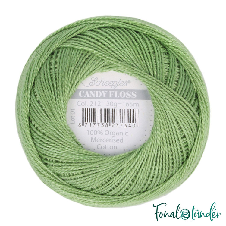 Scheepjes Candy Floss 212 Sage Green - zsályazöld hímzőfonal