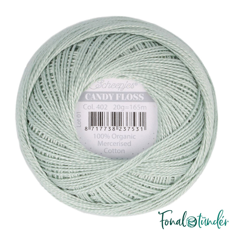 Scheepjes Candy Floss 402 Silver Green - ezüstszürke hímzőfonal