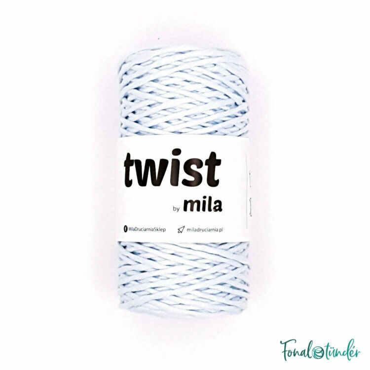 MILA Twist cotton cord - light blue - sodort pamut zsinórfonal - világoskék - 3mm