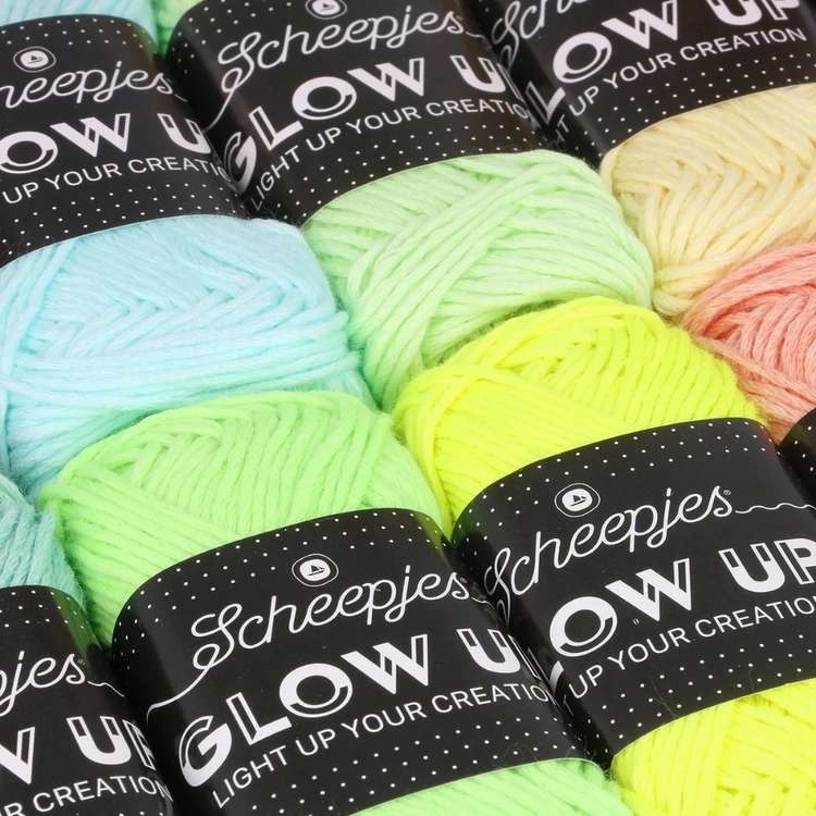 Scheepjes Glow Up - yarn colour pack - sötétben világító fonal csomag