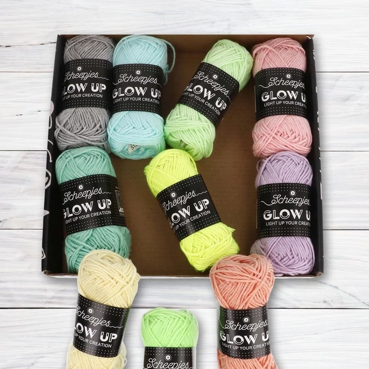 Scheepjes Glow Up - yarn colour pack - sötétben világító fonal csomag