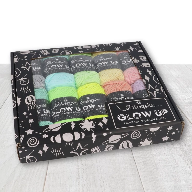 Scheepjes Glow Up - yarn colour pack - sötétben világító fonal csomag