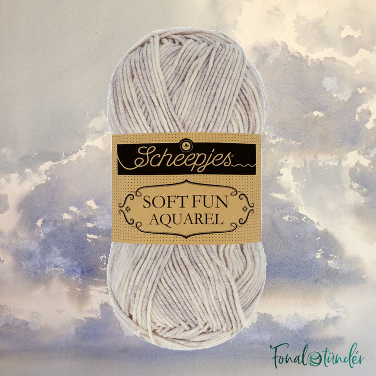 Scheepjes Softfun Aquarel 804 Cloudescape - fehér-szürke fonal