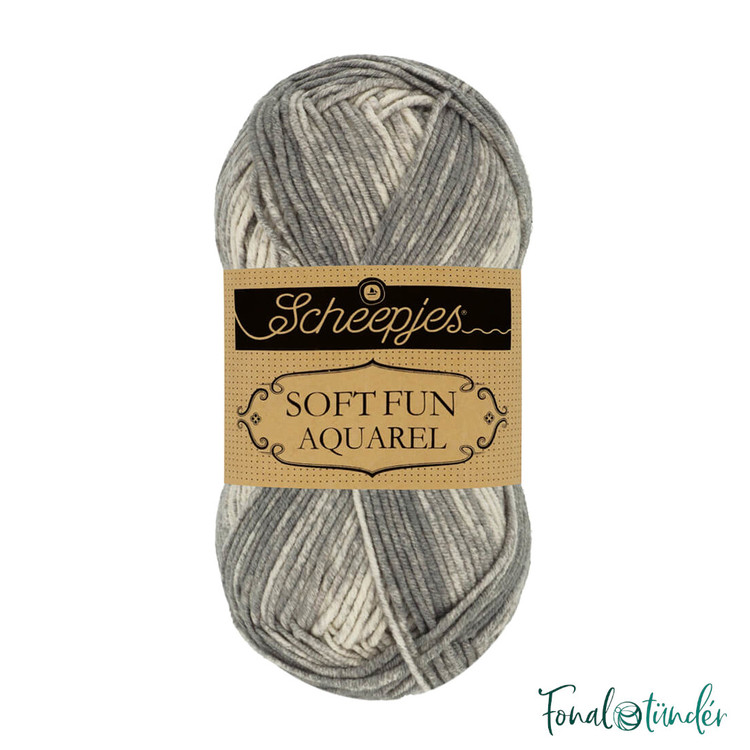Scheepjes Softfun Aquarel 806 Cityscape - fehér-sötétszürke fonal