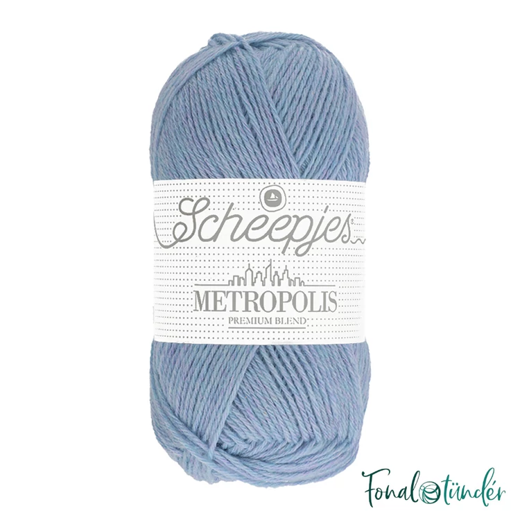 Scheepjes Metropolis 005 Medan - világoskék gyapjú fonal - lightblue wool yarn