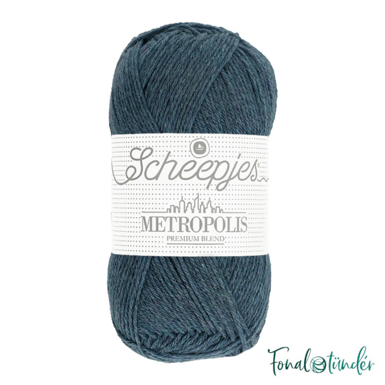 Scheepjes Metropolis 008 Beirut - sötétkék gyapjú fonal - deep blue wool yarn