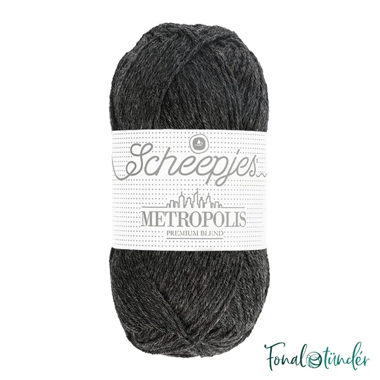 Scheepjes Metropolis 069 Miami - sötétszürke gyapjú fonal - gray wool yarn