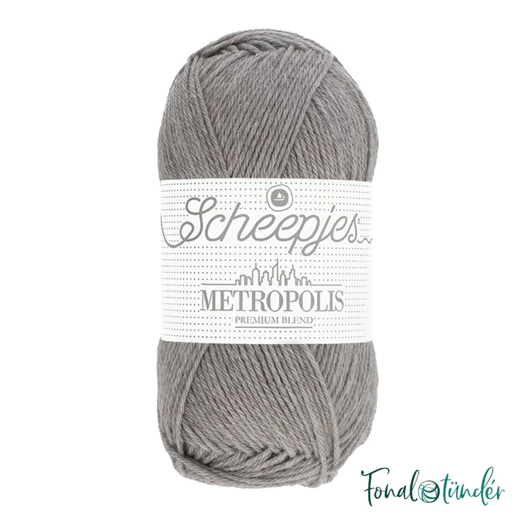 Scheepjes Metropolis 071 Jakarta - szürke gyapjú fonal - gray wool yarn