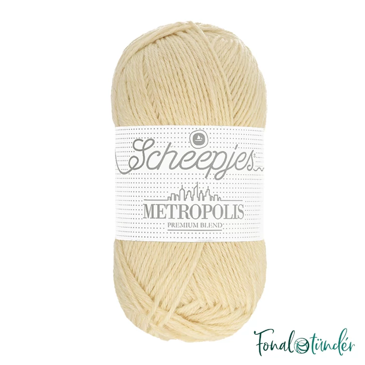 Scheepjes Metropolis 078 Lyon - ekrü gyapjú fonal - ecru wool yarn