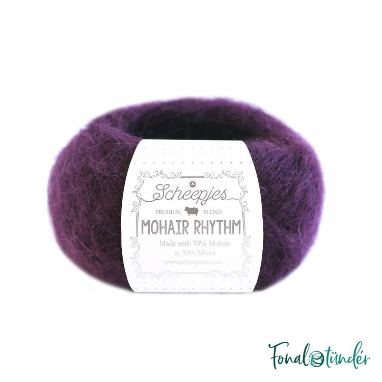Scheepjes Mohair Rhythm 682 Paso - sötétlila mohair fonal Scheepjes Mohair Rhythm 682 Paso - sötétlila mohair fonal