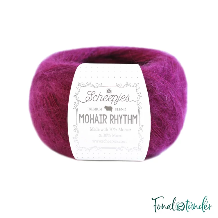 Scheepjes Alpaca Rhythm 687 Jitterburg - sötét rózsaszín mohair gyapjú fonal - wool yarn