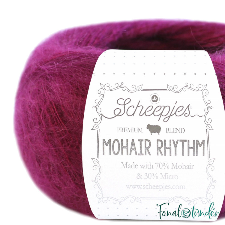 Scheepjes Mohair Rhythm 687 Jitterbug - sötétrózsaszín mohair fonal Scheepjes Mohair Rhythm 687 Jitterbug - sötétrózsaszín mohair fonal