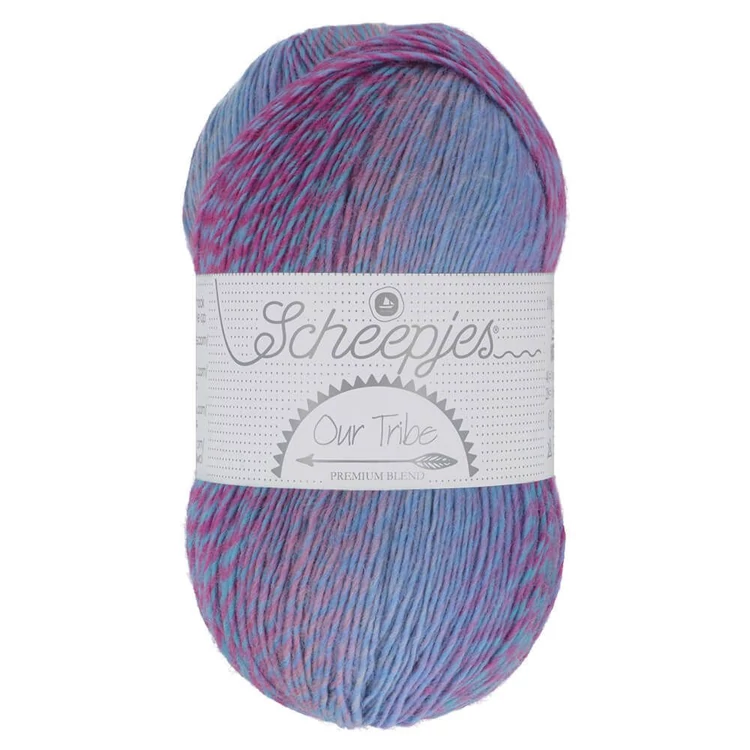 Scheepjes Our Tribe 966 - Miss Neris -  színátmenetes gyapjú fonal - blue-pink wool yarn