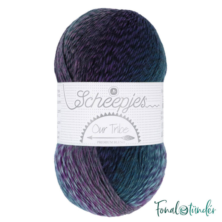 Scheepjes Our Tribe 975 - Canadutch - kék-lila - gyapjú fonal - blue-purple wool yarn