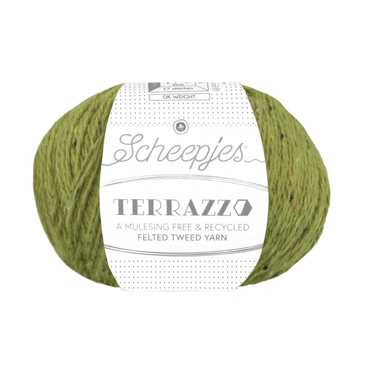 Scheepjes Terrazzo 707 Oliva - olivazöld gyapjú fonal