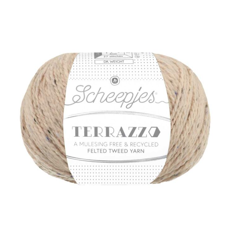 Scheepjes Terrazzo 712 Sassolino - bézs gyapjú fonal - beige tweed wool yarn