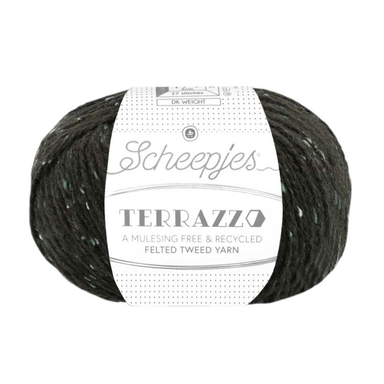 Scheepjes Terrazzo 743 Ardesia - palaszürke gyapjú fonal - slate gray tweed wool yarn