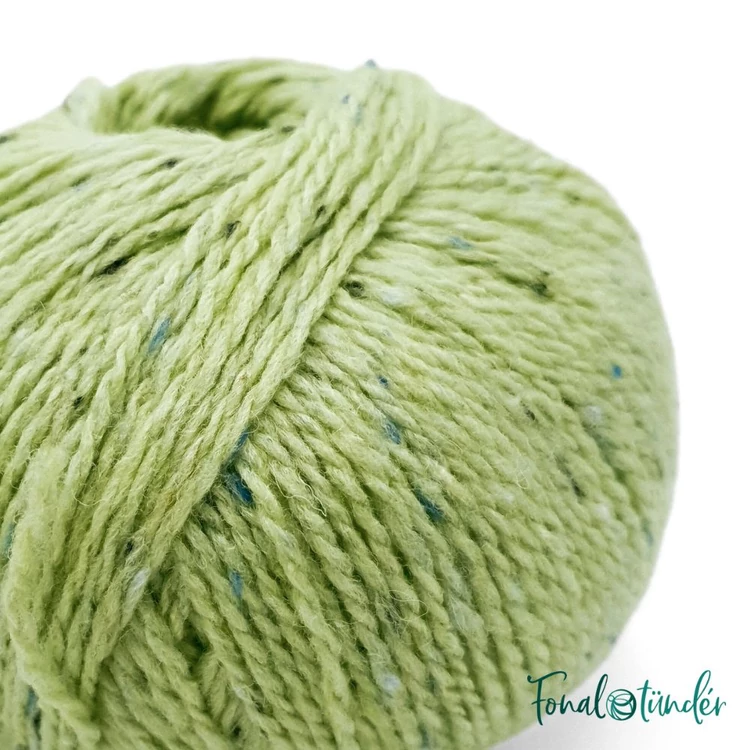 Scheepjes Terrazzo 708 Pistacchio - világoszöld gyapjú fonal - green tweed wool yarn