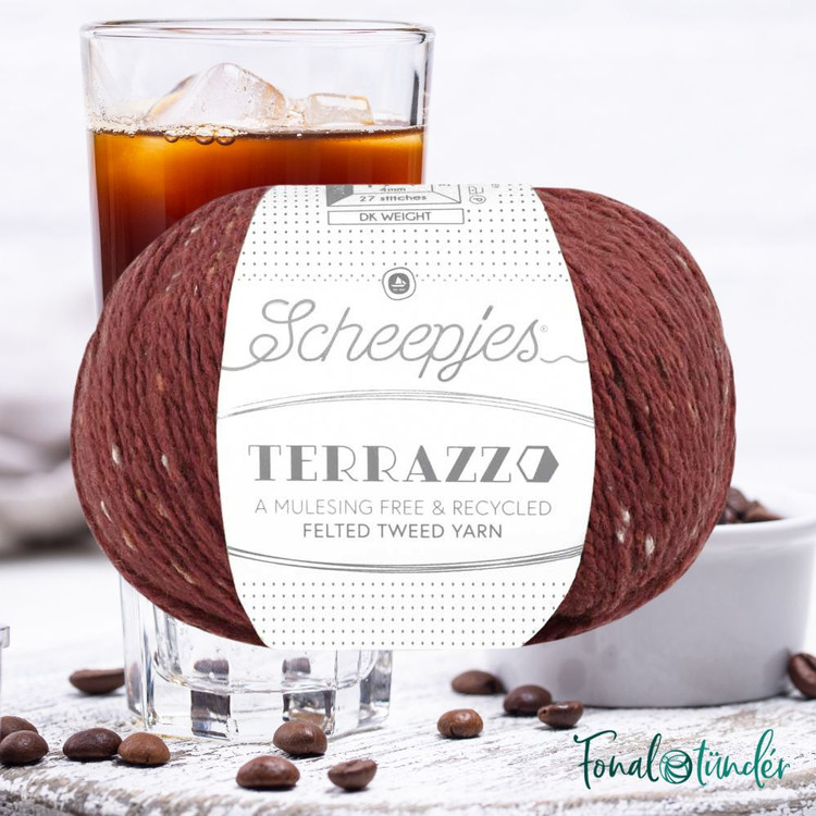 Scheepjes Terrazzo 717 Espresso - barnás vörös gyapjú fonal Scheepjes Terrazzo 717 Espresso - barnás vörös gyapjú fonal