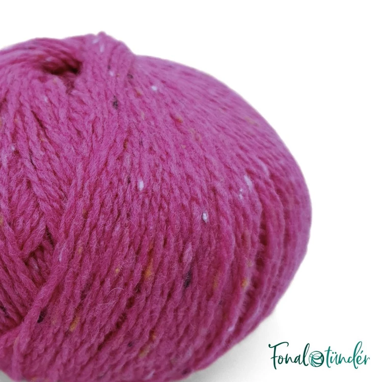 Scheepjes Terrazzo 721 Lampone - málna lila gyapjú fonal - purple tweed wool yarn