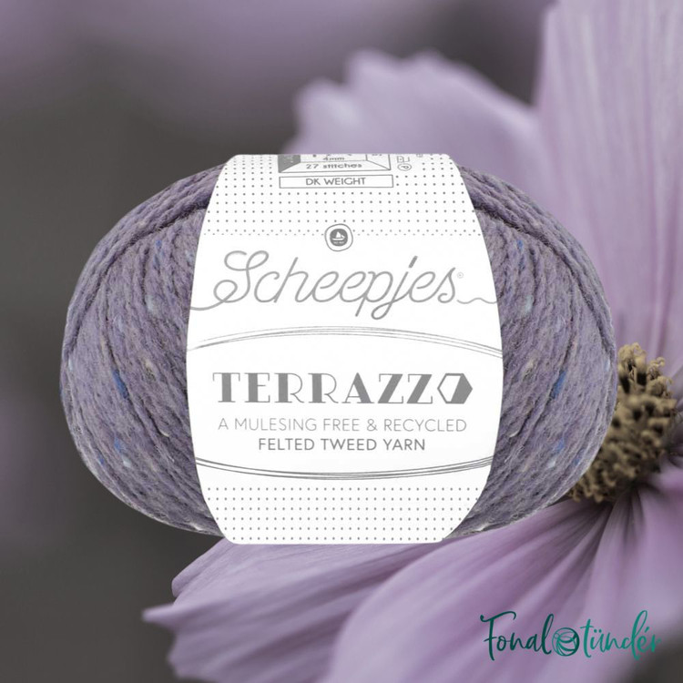 Scheepjes Terrazzo 726 Malva - mályva lila gyapjú fonal Scheepjes Terrazzo 726 Malva - mályva lila gyapjú fonal