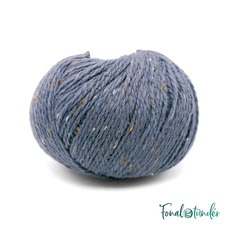 Scheepjes Terrazzo 732 Acciaio - acélkék gyapjú fonal - steel blue tweed wool yarn