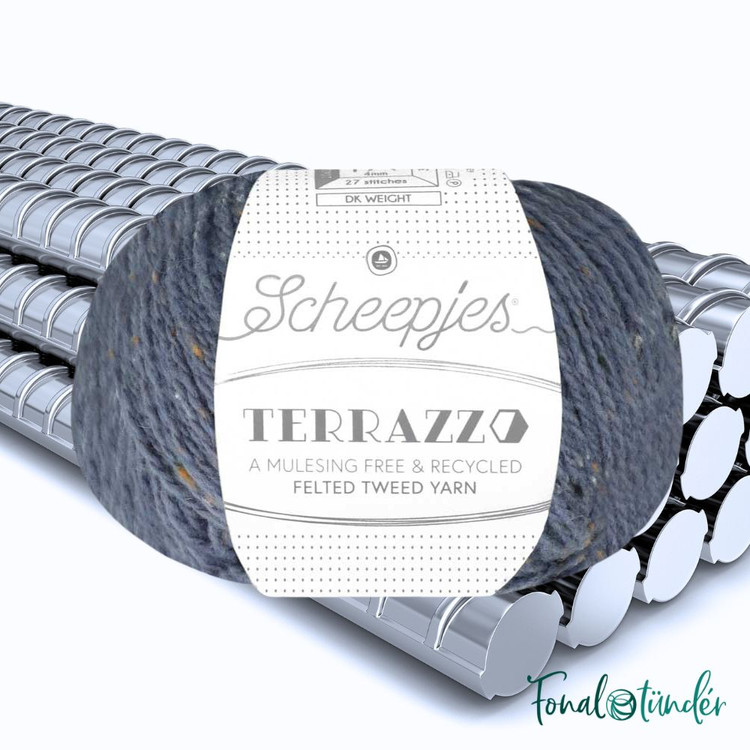 Scheepjes Terrazzo 732 Acciaio - acélkék gyapjú fonal Scheepjes Terrazzo 732 Acciaio - acélkék gyapjú fonal