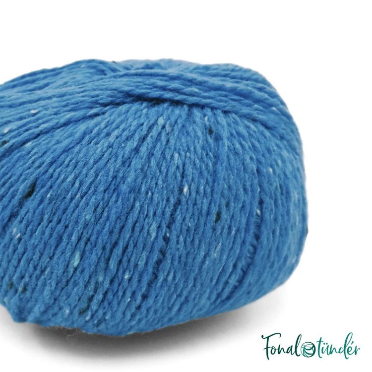 Scheepjes Terrazzo 733 Zaffiro - zafírkék gyapjú fonal - sapphire blue tweed wool yarn