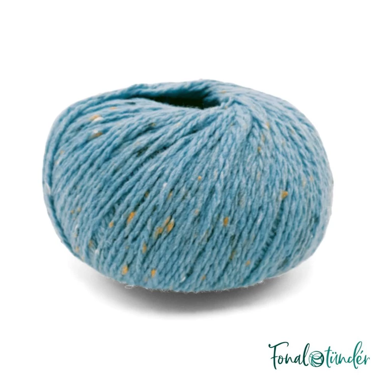 Scheepjes Terrazzo 735 Fontana - kék gyapjú fonal - blue tweed wool yarn