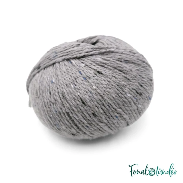 Scheepjes Terrazzo 741 Cenere - hamuszürke gyapjú fonal - ash gray tweed wool yarn