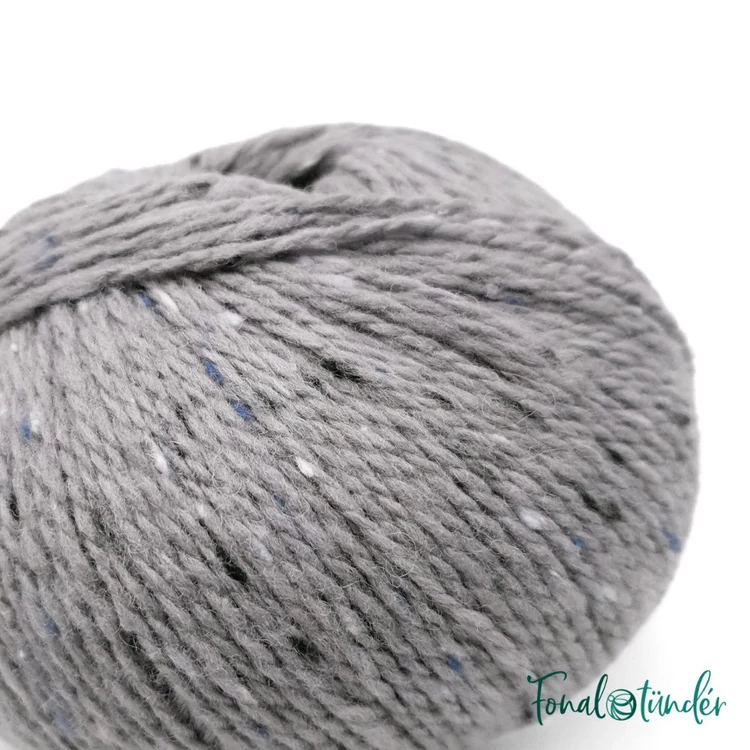 Scheepjes Terrazzo 741 Cenere - hamuszürke gyapjú fonal - ash gray tweed wool yarn