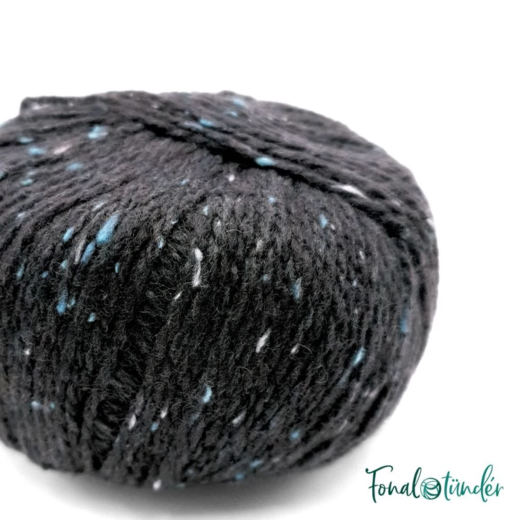 Scheepjes Terrazzo 743 Ardesia - palaszürke gyapjú fonal - slate gray tweed wool yarn