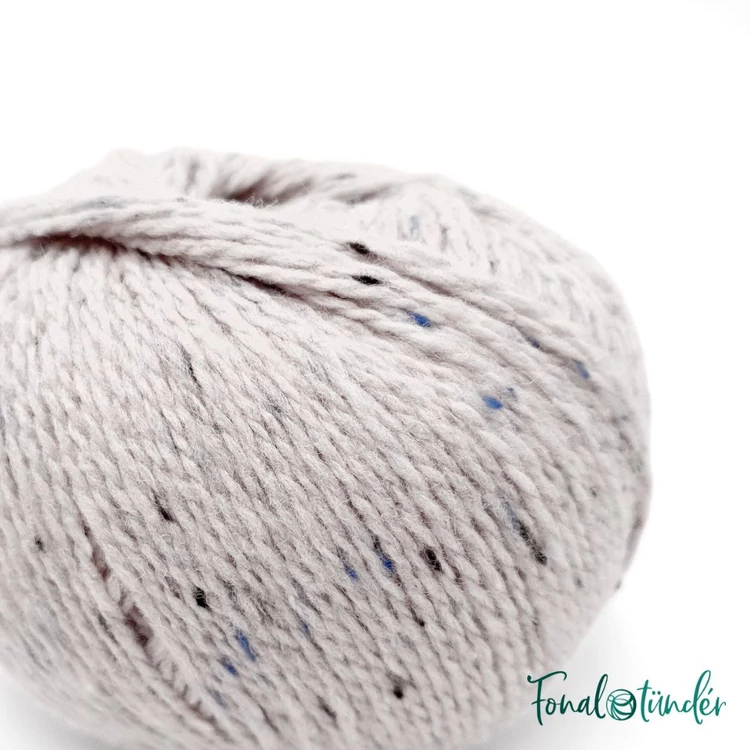 Scheepjes Terrazzo 744 Prosecco - törtfehér gyapjú fonal - ecru tweed wool yarn