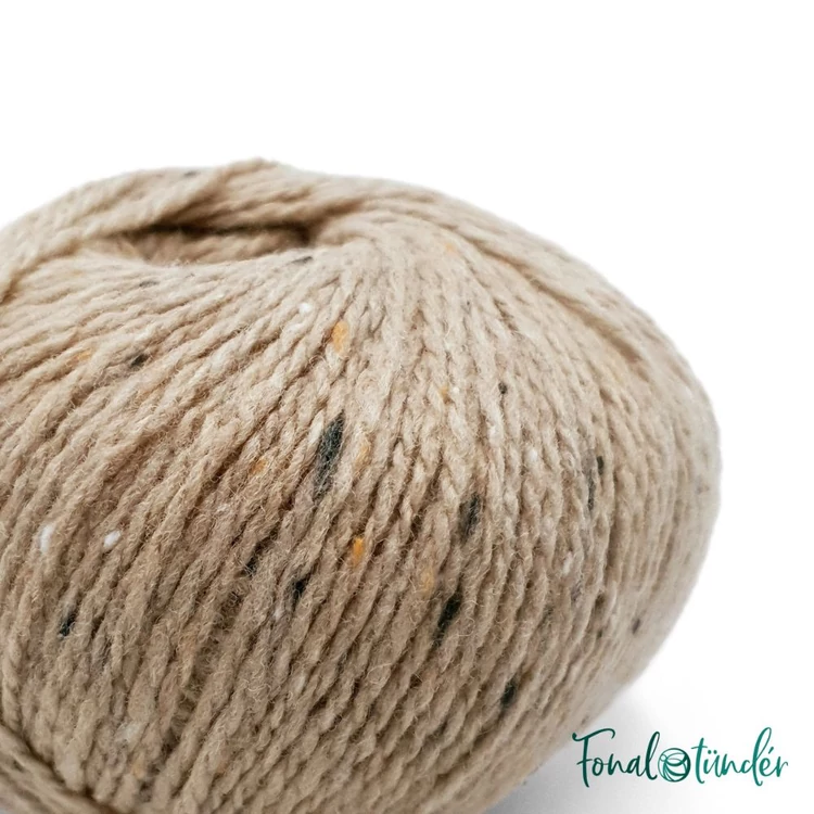 Scheepjes Terrazzo 746 Sabbia - homokszín gyapjú fonal - sand beige tweed wool yarn