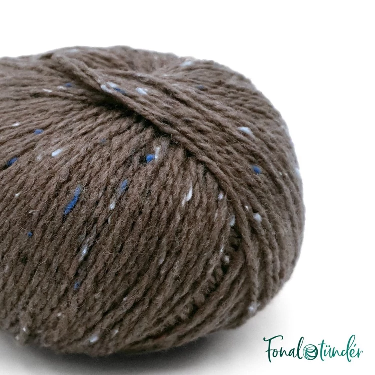 Scheepjes Terrazzo 747 Tortora - sötét barnás szürke gyapjú fonal - brown-gray tweed wool yarn - 2